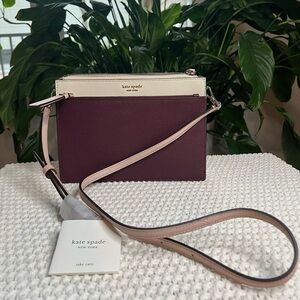 Kate Spade New York Cameron Zip Crossbody Bag with Adjustable Strap NWT